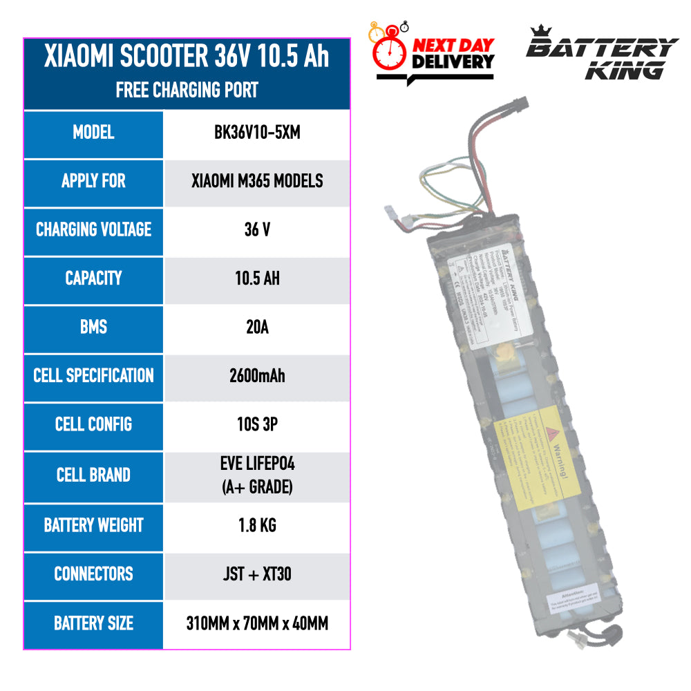 Original Xiaomi E-Scooter Battery 36V 10.5Ah with original plastic housing