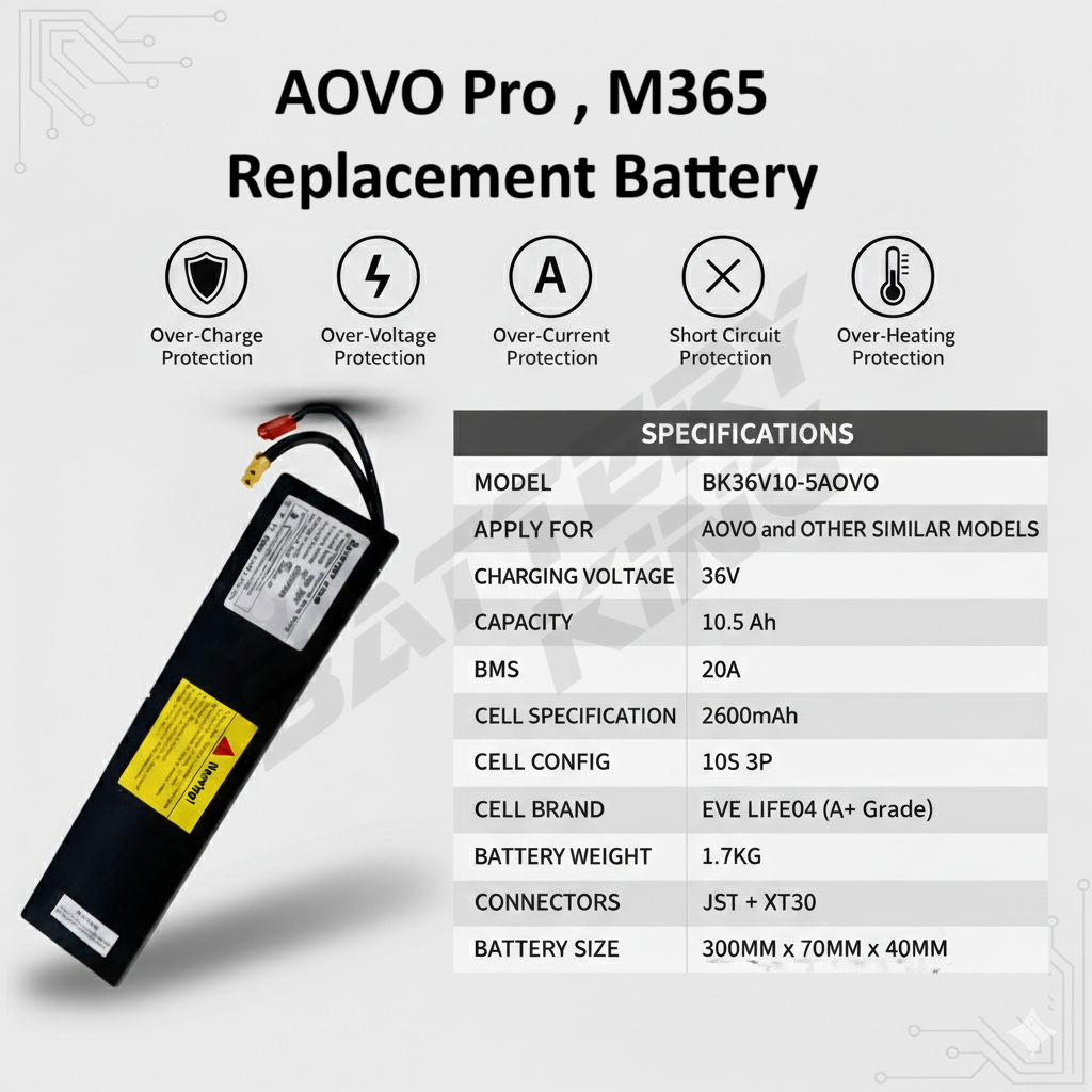 Aovo escooter Battery replacement
