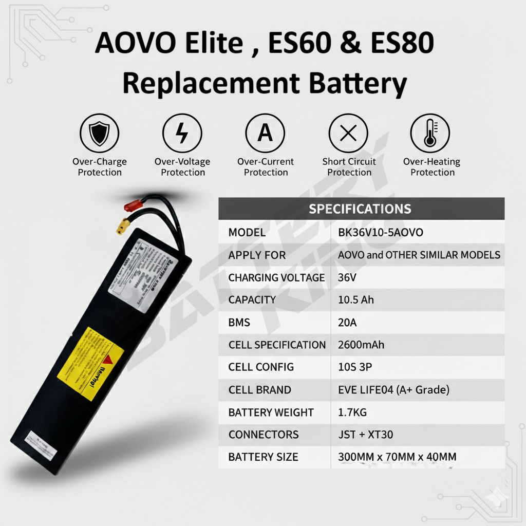 Aovo e scooter  Battery  replacement