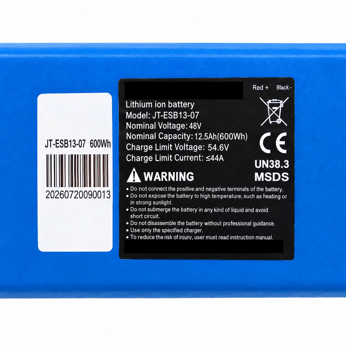 JETECH JT-ESB13-07 48V 12.5Ah Replacement Battery for Electric Scooters