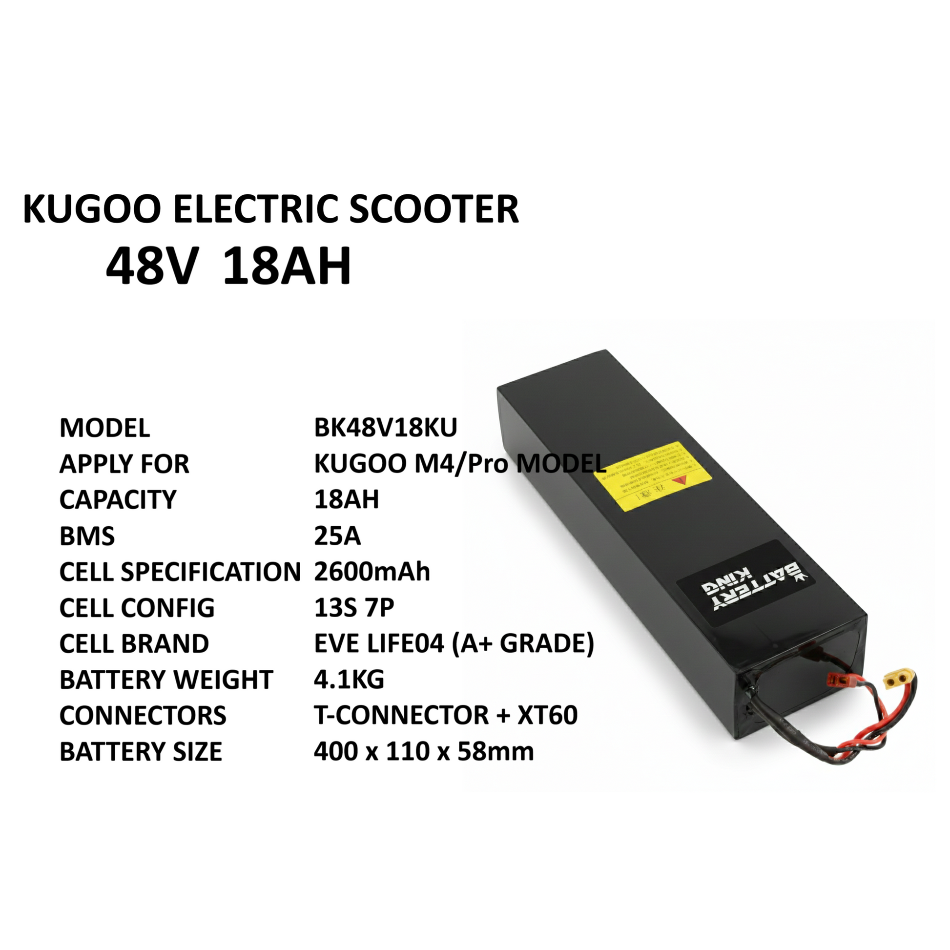 E-Scooter Replacement Battery Info