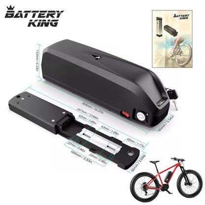 36V 13AH Hailong Downtube E-Bike Battery 750W/5Pins